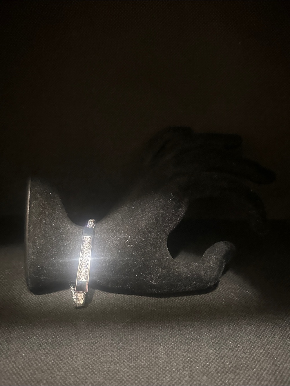 Silver Crystal PavƩ Bangle Bracelet - Women's Accessories